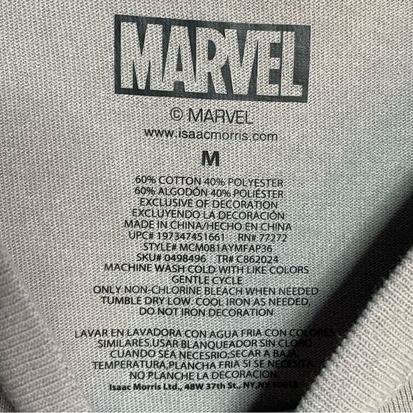 5 for $25🔥Marvel Grey Captain America T-Shirt Medium - Picture 3 of 4